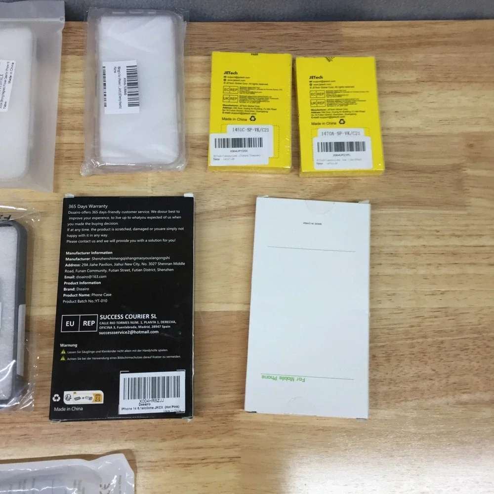 Lot of 11 iPhone Accessories Cases Screen Protector JETech Mkeke 16 15 14 12 Pro